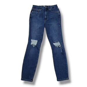 Good American Good Waist Crop Jeans Womens 6 High‎ Rise Skinny Distressed